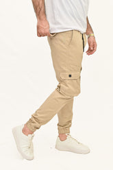 Stretchable Cotton Cargo - Skin - Drizzle.pk